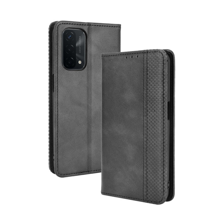 Magnetic Buckle Retro Crazy Horse Texture Horizontal Flip Leather Case with Holder & Card Slots & Photo Frame, For OPPO A54 5G / A74 5G / A93 5G, For OPPO A55 5G / A53s 5G, For OPPO A74 4G / F19 4G, For OPPO A94 5G / Reno5Z 5G / F19 Pro+ 5G������������...