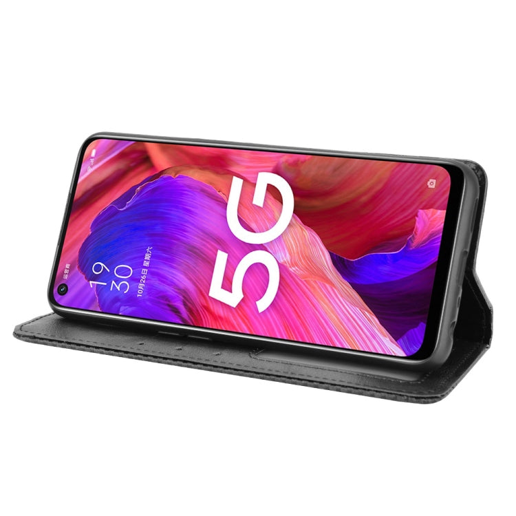 Magnetic Buckle Retro Crazy Horse Texture Horizontal Flip Leather Case with Holder & Card Slots & Photo Frame, For OPPO A54 5G / A74 5G / A93 5G, For OPPO A55 5G / A53s 5G, For OPPO A74 4G / F19 4G, For OPPO A94 5G / Reno5Z 5G / F19 Pro+ 5G������������...
