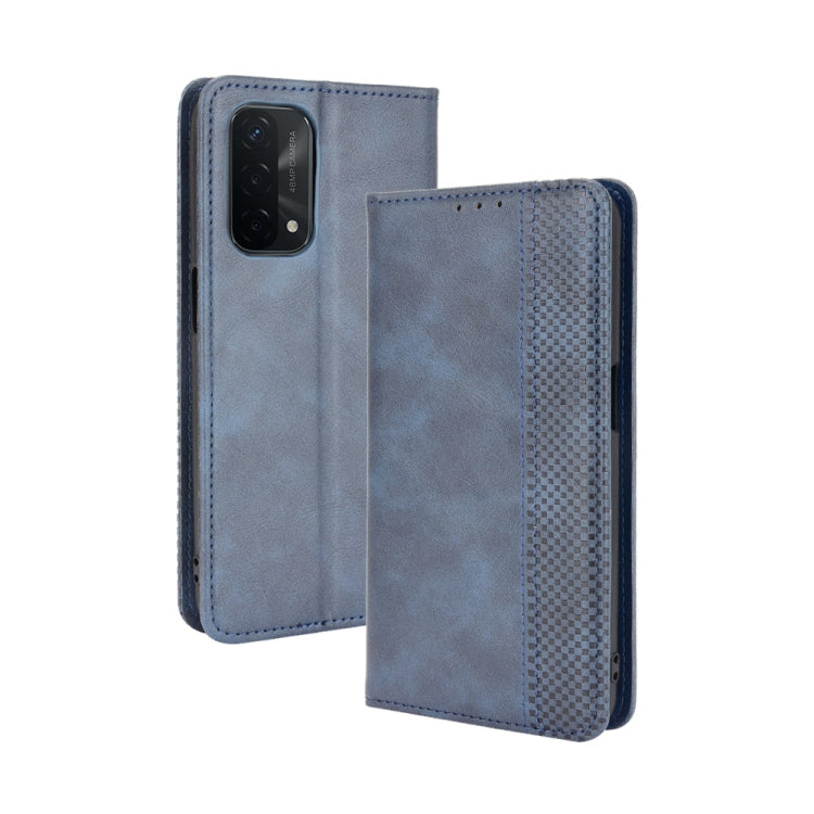 Magnetic Buckle Retro Crazy Horse Texture Horizontal Flip Leather Case with Holder & Card Slots & Photo Frame, For OPPO A54 5G / A74 5G / A93 5G, For OPPO A55 5G / A53s 5G, For OPPO A74 4G / F19 4G, For OPPO A94 5G / Reno5Z 5G / F19 Pro+ 5G������������...