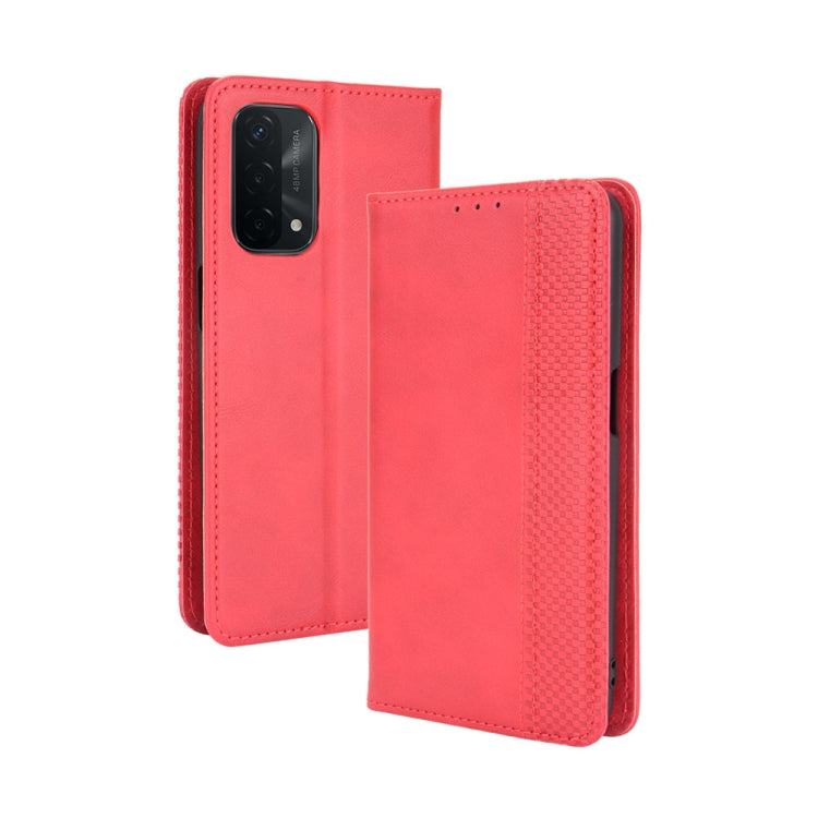 Magnetic Buckle Retro Crazy Horse Texture Horizontal Flip Leather Case with Holder & Card Slots & Photo Frame, For OPPO A54 5G / A74 5G / A93 5G, For OPPO A55 5G / A53s 5G, For OPPO A74 4G / F19 4G, For OPPO A94 5G / Reno5Z 5G / F19 Pro+ 5G������������...