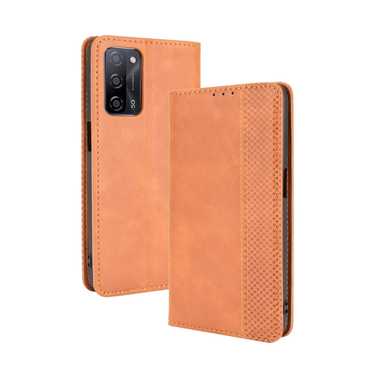 Magnetic Buckle Retro Crazy Horse Texture Horizontal Flip Leather Case with Holder & Card Slots & Photo Frame, For OPPO A54 5G / A74 5G / A93 5G, For OPPO A55 5G / A53s 5G, For OPPO A74 4G / F19 4G, For OPPO A94 5G / Reno5Z 5G / F19 Pro+ 5G������������...