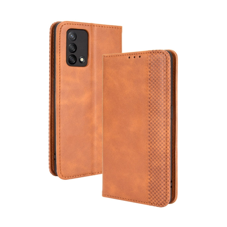 Magnetic Buckle Retro Crazy Horse Texture Horizontal Flip Leather Case with Holder & Card Slots & Photo Frame, For OPPO A54 5G / A74 5G / A93 5G, For OPPO A55 5G / A53s 5G, For OPPO A74 4G / F19 4G, For OPPO A94 5G / Reno5Z 5G / F19 Pro+ 5G������������...