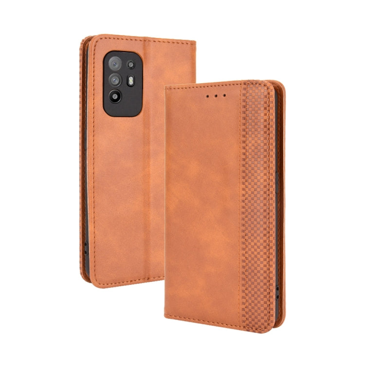 Magnetic Buckle Retro Crazy Horse Texture Horizontal Flip Leather Case with Holder & Card Slots & Photo Frame, For OPPO A54 5G / A74 5G / A93 5G, For OPPO A55 5G / A53s 5G, For OPPO A74 4G / F19 4G, For OPPO A94 5G / Reno5Z 5G / F19 Pro+ 5G������������...