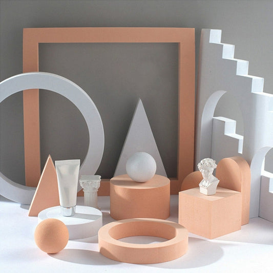 Geometric Cube Solid Color Photography Photo Background Table Shooting Foam Props