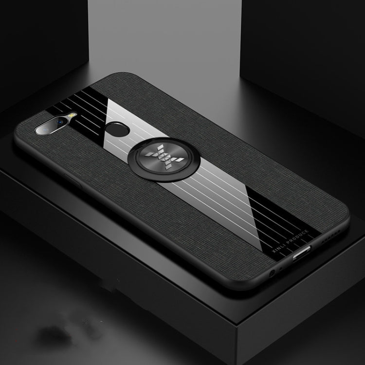 XINLI Stitching Cloth Textue Shockproof TPU Protective Case with Ring Holder, For OPPO A3, For OPPO A5, For OPPO A7, For OPPO A9, For OPPO A7X / F9, For OPPO A57, For OPPO A59, For OPPO A73, For OPPO A83, For OPPO R9 Plus, For OPPO R9, For OPPO R9S����...
