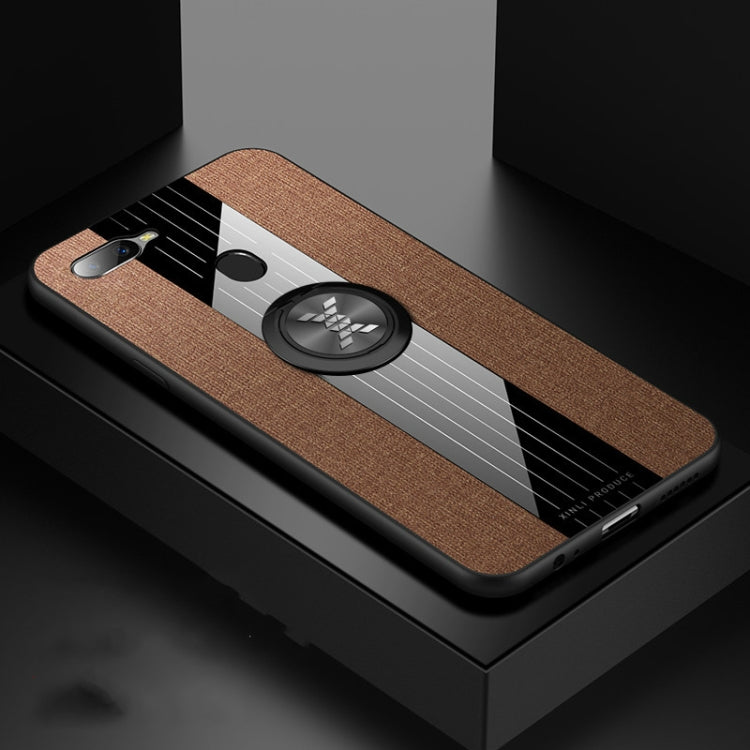 XINLI Stitching Cloth Textue Shockproof TPU Protective Case with Ring Holder, For OPPO A3, For OPPO A5, For OPPO A7, For OPPO A9, For OPPO A7X / F9, For OPPO A57, For OPPO A59, For OPPO A73, For OPPO A83, For OPPO R9 Plus, For OPPO R9, For OPPO R9S����...