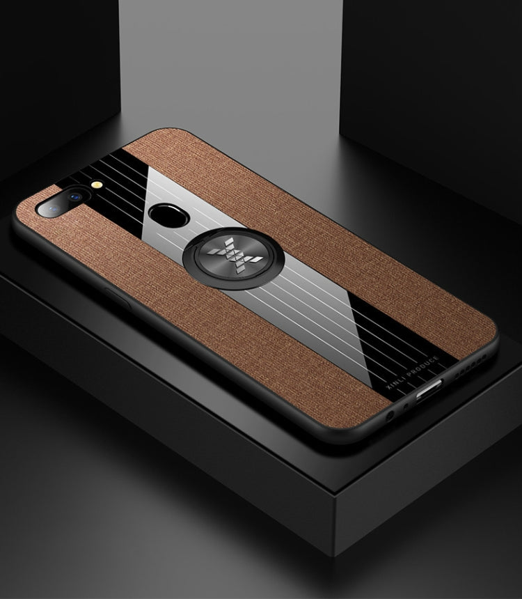 XINLI Stitching Cloth Textue Shockproof TPU Protective Case with Ring Holder, For OPPO A3, For OPPO A5, For OPPO A7, For OPPO A9, For OPPO A7X / F9, For OPPO A57, For OPPO A59, For OPPO A73, For OPPO A83, For OPPO R9 Plus, For OPPO R9, For OPPO R9S����...