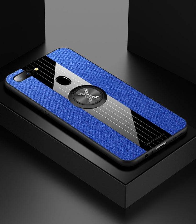 XINLI Stitching Cloth Textue Shockproof TPU Protective Case with Ring Holder, For OPPO A3, For OPPO A5, For OPPO A7, For OPPO A9, For OPPO A7X / F9, For OPPO A57, For OPPO A59, For OPPO A73, For OPPO A83, For OPPO R9 Plus, For OPPO R9, For OPPO R9S����...