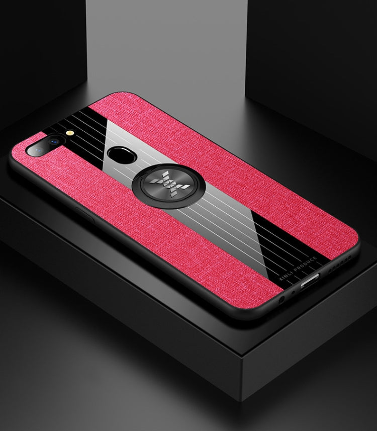 XINLI Stitching Cloth Textue Shockproof TPU Protective Case with Ring Holder, For OPPO A3, For OPPO A5, For OPPO A7, For OPPO A9, For OPPO A7X / F9, For OPPO A57, For OPPO A59, For OPPO A73, For OPPO A83, For OPPO R9 Plus, For OPPO R9, For OPPO R9S����...