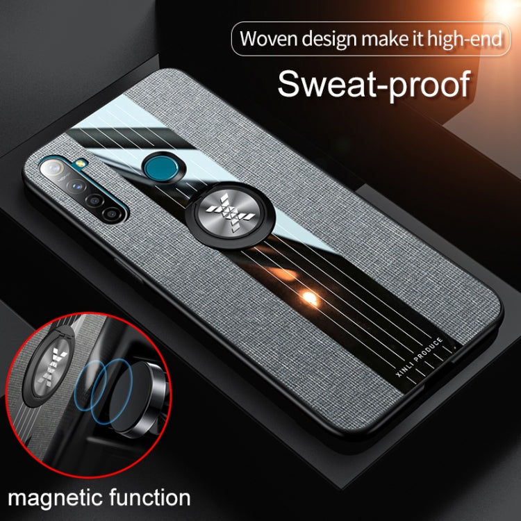 XINLI Stitching Cloth Textue Shockproof TPU Protective Case with Ring Holder, For OPPO Realme Q, For OPPO Realme X / K3, For OPPO Realme X Lite, For OPPO Reno, For OPPO Reno 2, For OPPO Reno Z