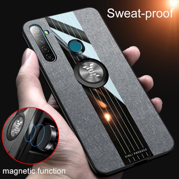 XINLI Stitching Cloth Textue Shockproof TPU Protective Case with Ring Holder, For OPPO Realme Q, For OPPO Realme X / K3, For OPPO Realme X Lite, For OPPO Reno, For OPPO Reno 2, For OPPO Reno Z