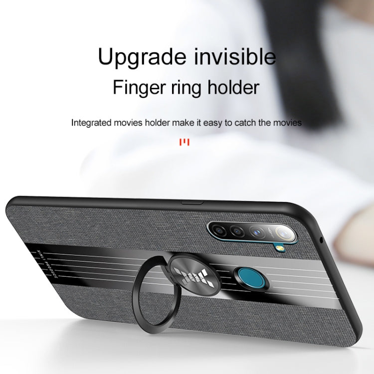 XINLI Stitching Cloth Textue Shockproof TPU Protective Case with Ring Holder, For OPPO Realme Q, For OPPO Realme X / K3, For OPPO Realme X Lite, For OPPO Reno, For OPPO Reno 2, For OPPO Reno Z