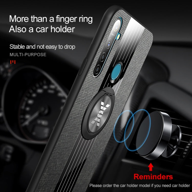 XINLI Stitching Cloth Textue Shockproof TPU Protective Case with Ring Holder, For OPPO Realme Q, For OPPO Realme X / K3, For OPPO Realme X Lite, For OPPO Reno, For OPPO Reno 2, For OPPO Reno Z