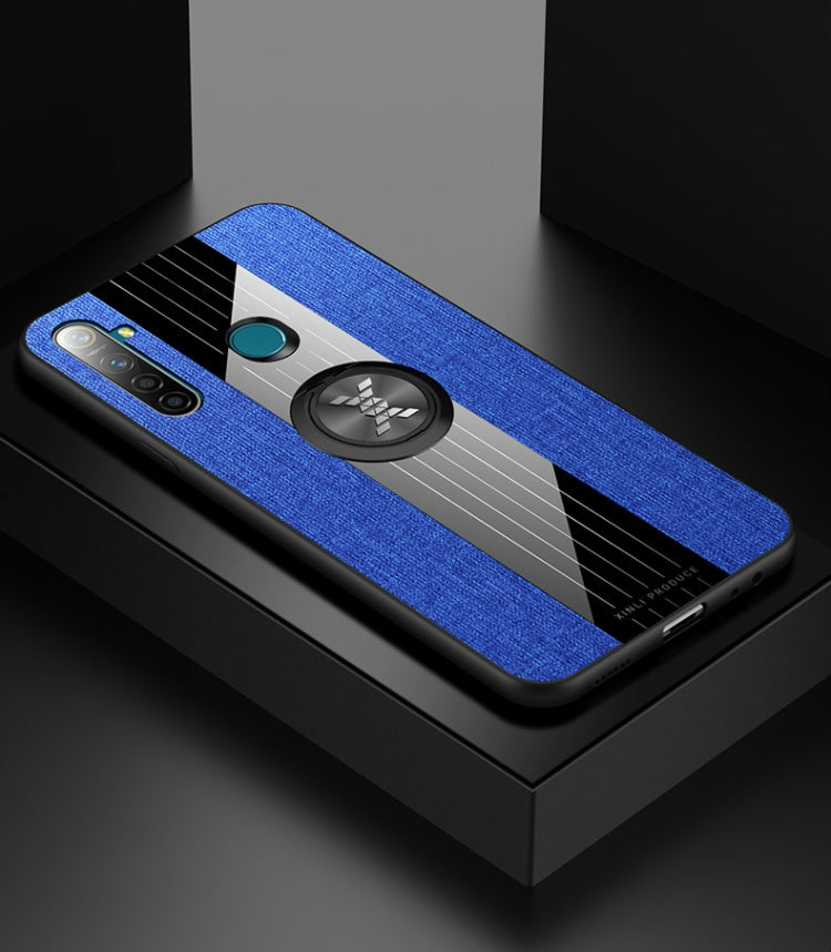 XINLI Stitching Cloth Textue Shockproof TPU Protective Case with Ring Holder, For OPPO Realme Q, For OPPO Realme X / K3, For OPPO Realme X Lite, For OPPO Reno, For OPPO Reno 2, For OPPO Reno Z