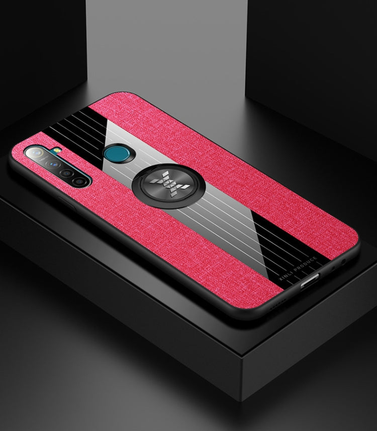 XINLI Stitching Cloth Textue Shockproof TPU Protective Case with Ring Holder, For OPPO Realme Q, For OPPO Realme X / K3, For OPPO Realme X Lite, For OPPO Reno, For OPPO Reno 2, For OPPO Reno Z