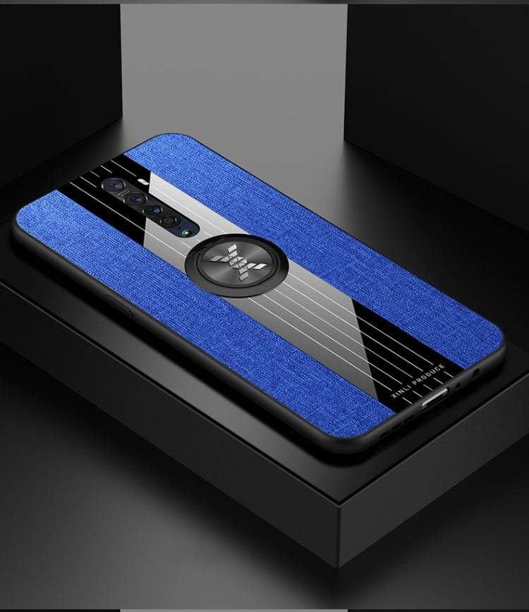 XINLI Stitching Cloth Textue Shockproof TPU Protective Case with Ring Holder, For OPPO Realme Q, For OPPO Realme X / K3, For OPPO Realme X Lite, For OPPO Reno, For OPPO Reno 2, For OPPO Reno Z