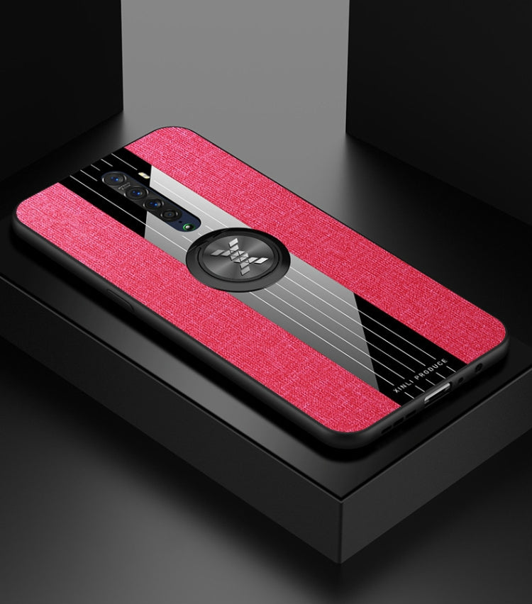 XINLI Stitching Cloth Textue Shockproof TPU Protective Case with Ring Holder, For OPPO Realme Q, For OPPO Realme X / K3, For OPPO Realme X Lite, For OPPO Reno, For OPPO Reno 2, For OPPO Reno Z