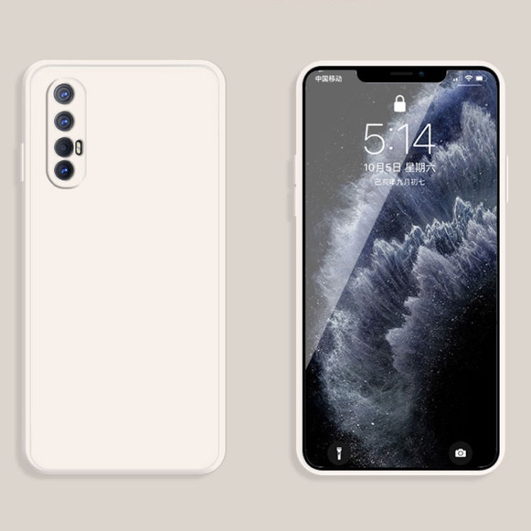 Solid Color Imitation Liquid Silicone Straight Edge Dropproof Full Coverage Protective Case, For OPPO Reno3 Pro, For OPPO Reno4 Pro, For OPPO Reno5 Pro, For OPPO Reno5 Pro+