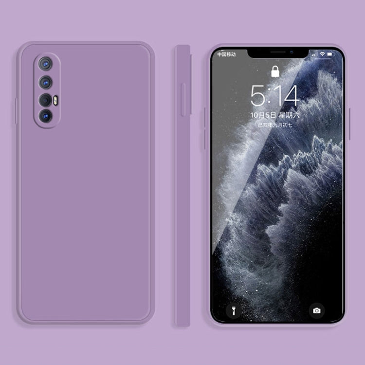 Solid Color Imitation Liquid Silicone Straight Edge Dropproof Full Coverage Protective Case, For OPPO Reno3 Pro, For OPPO Reno4 Pro, For OPPO Reno5 Pro, For OPPO Reno5 Pro+
