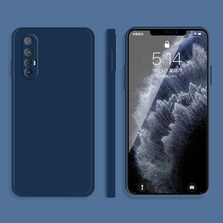 Solid Color Imitation Liquid Silicone Straight Edge Dropproof Full Coverage Protective Case, For OPPO Reno3 Pro, For OPPO Reno4 Pro, For OPPO Reno5 Pro, For OPPO Reno5 Pro+