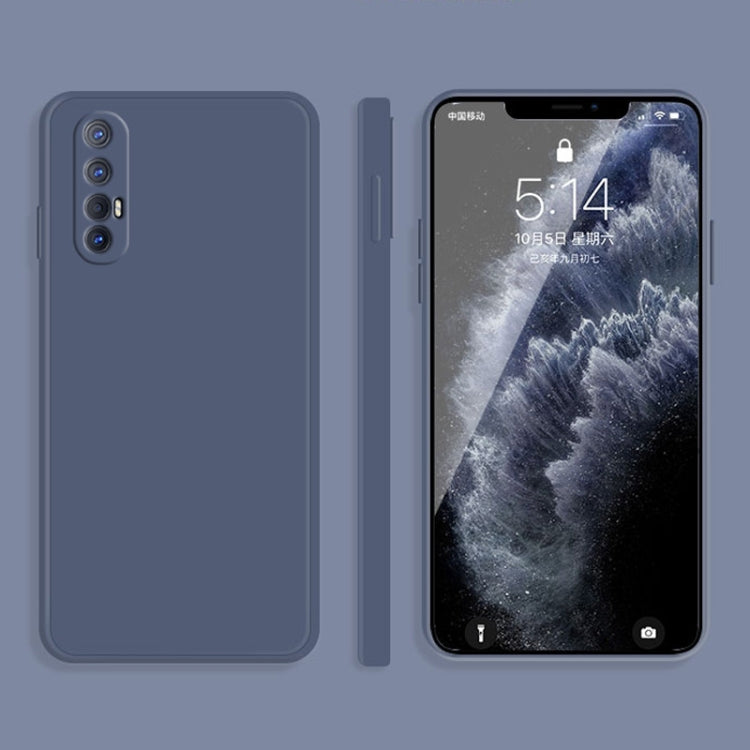 Solid Color Imitation Liquid Silicone Straight Edge Dropproof Full Coverage Protective Case, For OPPO Reno3 Pro, For OPPO Reno4 Pro, For OPPO Reno5 Pro, For OPPO Reno5 Pro+
