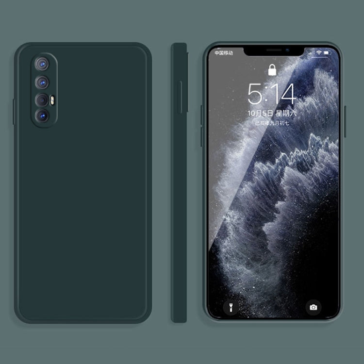 Solid Color Imitation Liquid Silicone Straight Edge Dropproof Full Coverage Protective Case, For OPPO Reno3 Pro, For OPPO Reno4 Pro, For OPPO Reno5 Pro, For OPPO Reno5 Pro+