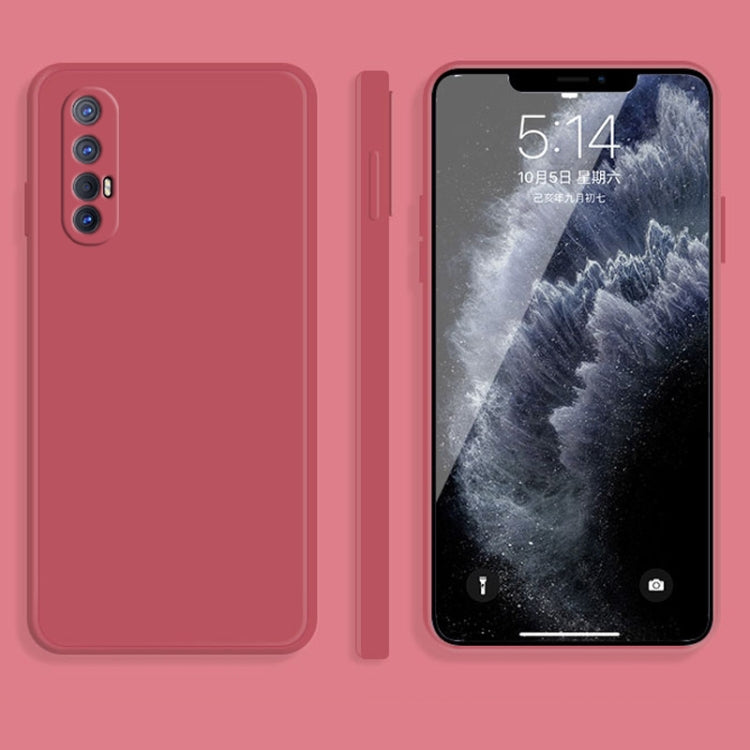 Solid Color Imitation Liquid Silicone Straight Edge Dropproof Full Coverage Protective Case, For OPPO Reno3 Pro, For OPPO Reno4 Pro, For OPPO Reno5 Pro, For OPPO Reno5 Pro+
