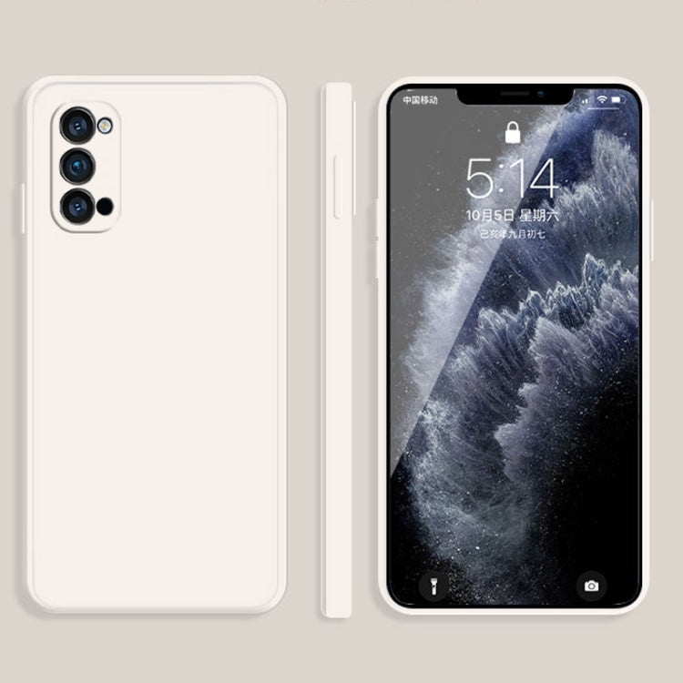 Solid Color Imitation Liquid Silicone Straight Edge Dropproof Full Coverage Protective Case, For OPPO Reno3 Pro, For OPPO Reno4 Pro, For OPPO Reno5 Pro, For OPPO Reno5 Pro+