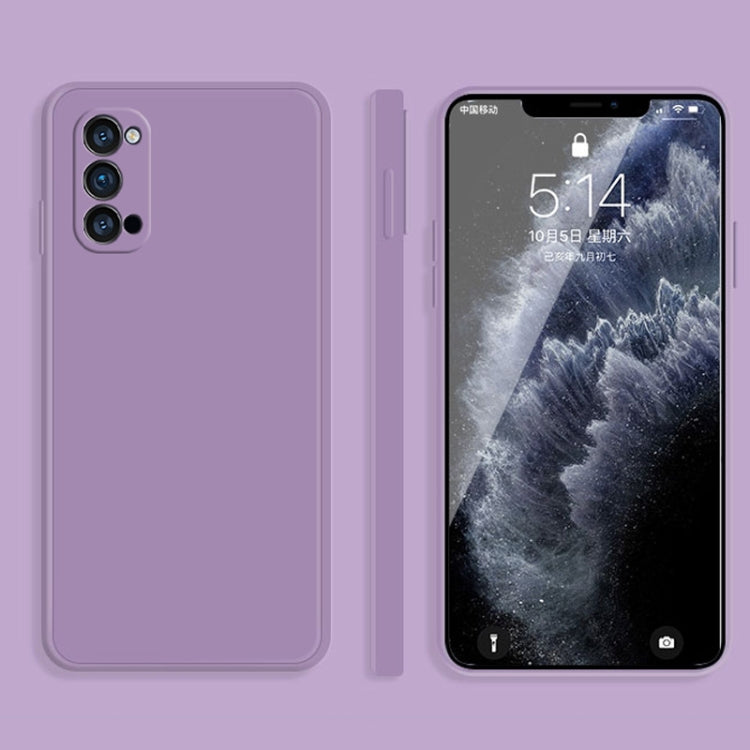 Solid Color Imitation Liquid Silicone Straight Edge Dropproof Full Coverage Protective Case, For OPPO Reno3 Pro, For OPPO Reno4 Pro, For OPPO Reno5 Pro, For OPPO Reno5 Pro+