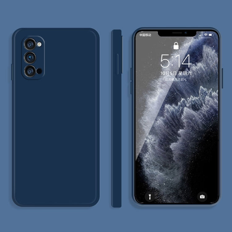 Solid Color Imitation Liquid Silicone Straight Edge Dropproof Full Coverage Protective Case, For OPPO Reno3 Pro, For OPPO Reno4 Pro, For OPPO Reno5 Pro, For OPPO Reno5 Pro+
