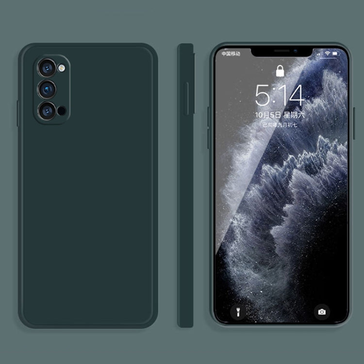 Solid Color Imitation Liquid Silicone Straight Edge Dropproof Full Coverage Protective Case, For OPPO Reno3 Pro, For OPPO Reno4 Pro, For OPPO Reno5 Pro, For OPPO Reno5 Pro+