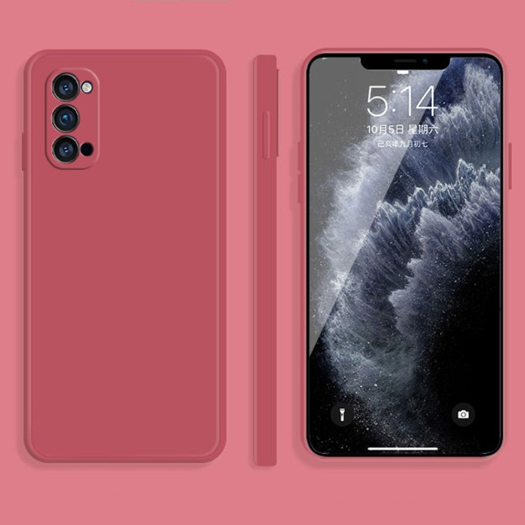 Solid Color Imitation Liquid Silicone Straight Edge Dropproof Full Coverage Protective Case, For OPPO Reno3 Pro, For OPPO Reno4 Pro, For OPPO Reno5 Pro, For OPPO Reno5 Pro+