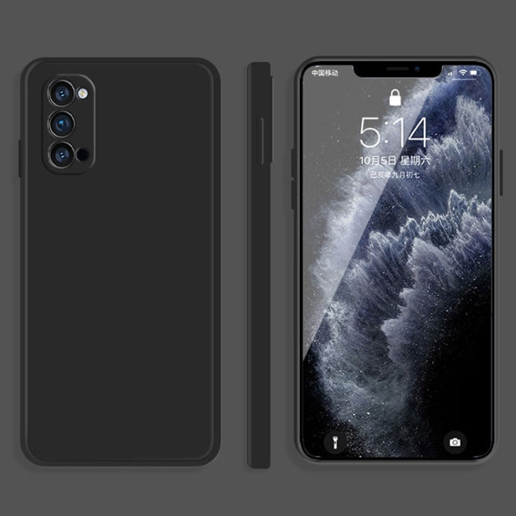 Solid Color Imitation Liquid Silicone Straight Edge Dropproof Full Coverage Protective Case, For OPPO Reno3 Pro, For OPPO Reno4 Pro, For OPPO Reno5 Pro, For OPPO Reno5 Pro+