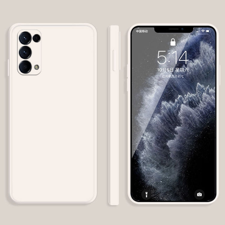 Solid Color Imitation Liquid Silicone Straight Edge Dropproof Full Coverage Protective Case, For OPPO Reno3 Pro, For OPPO Reno4 Pro, For OPPO Reno5 Pro, For OPPO Reno5 Pro+
