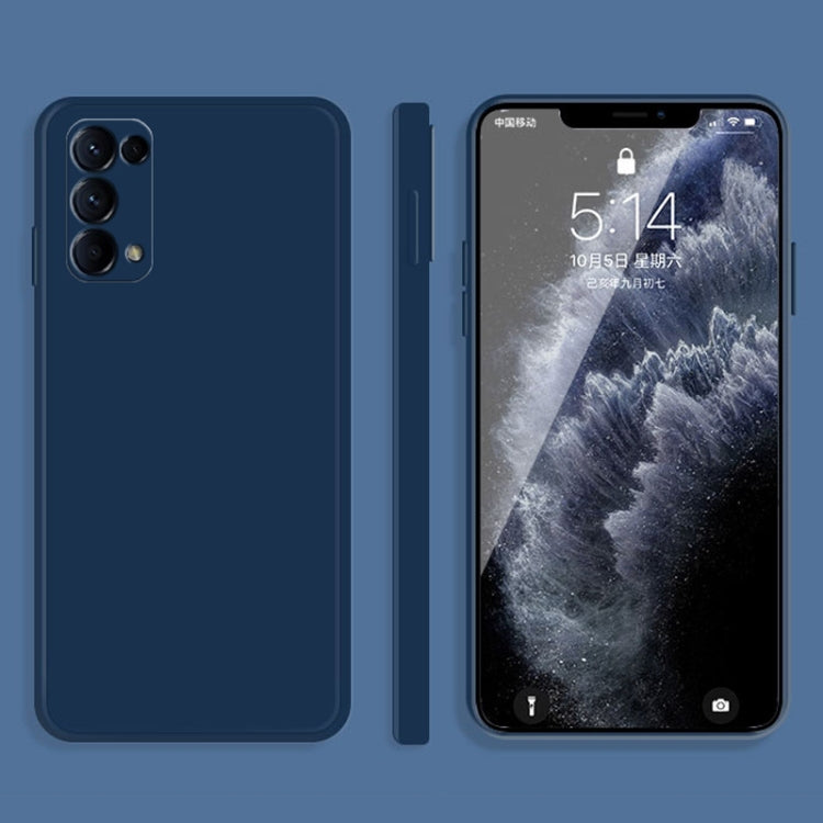 Solid Color Imitation Liquid Silicone Straight Edge Dropproof Full Coverage Protective Case, For OPPO Reno3 Pro, For OPPO Reno4 Pro, For OPPO Reno5 Pro, For OPPO Reno5 Pro+