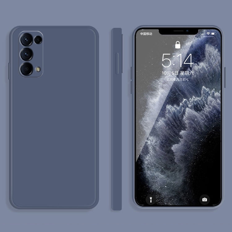 Solid Color Imitation Liquid Silicone Straight Edge Dropproof Full Coverage Protective Case, For OPPO Reno3 Pro, For OPPO Reno4 Pro, For OPPO Reno5 Pro, For OPPO Reno5 Pro+