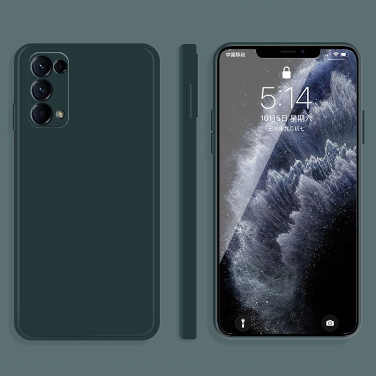 Solid Color Imitation Liquid Silicone Straight Edge Dropproof Full Coverage Protective Case, For OPPO Reno3 Pro, For OPPO Reno4 Pro, For OPPO Reno5 Pro, For OPPO Reno5 Pro+