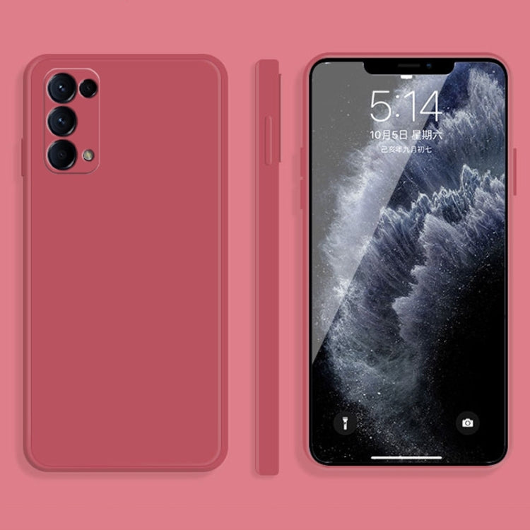 Solid Color Imitation Liquid Silicone Straight Edge Dropproof Full Coverage Protective Case, For OPPO Reno3 Pro, For OPPO Reno4 Pro, For OPPO Reno5 Pro, For OPPO Reno5 Pro+