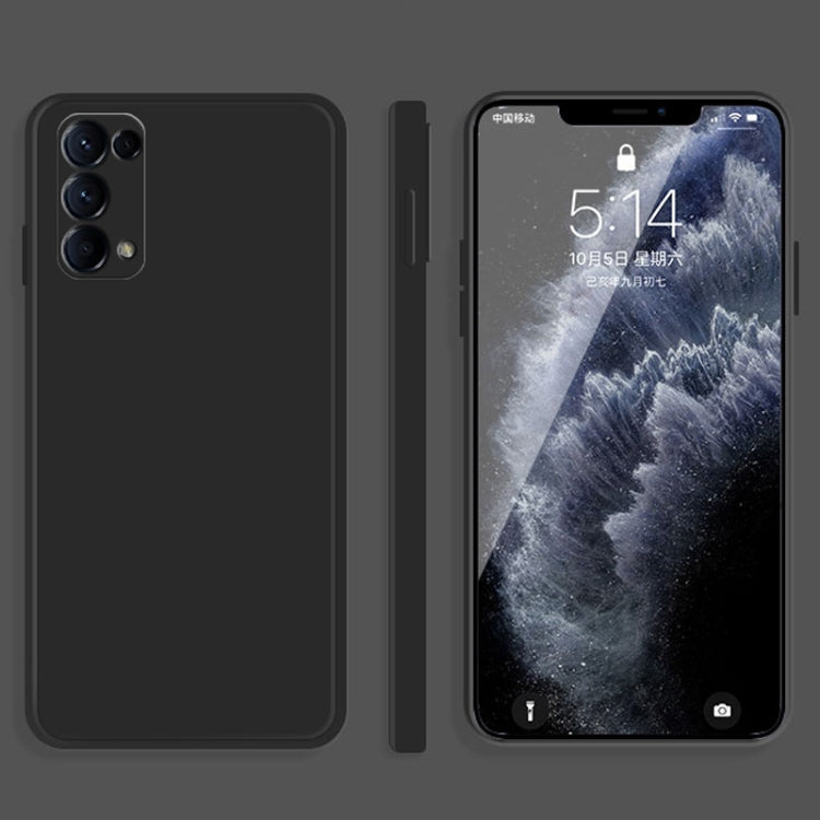 Solid Color Imitation Liquid Silicone Straight Edge Dropproof Full Coverage Protective Case, For OPPO Reno3 Pro, For OPPO Reno4 Pro, For OPPO Reno5 Pro, For OPPO Reno5 Pro+