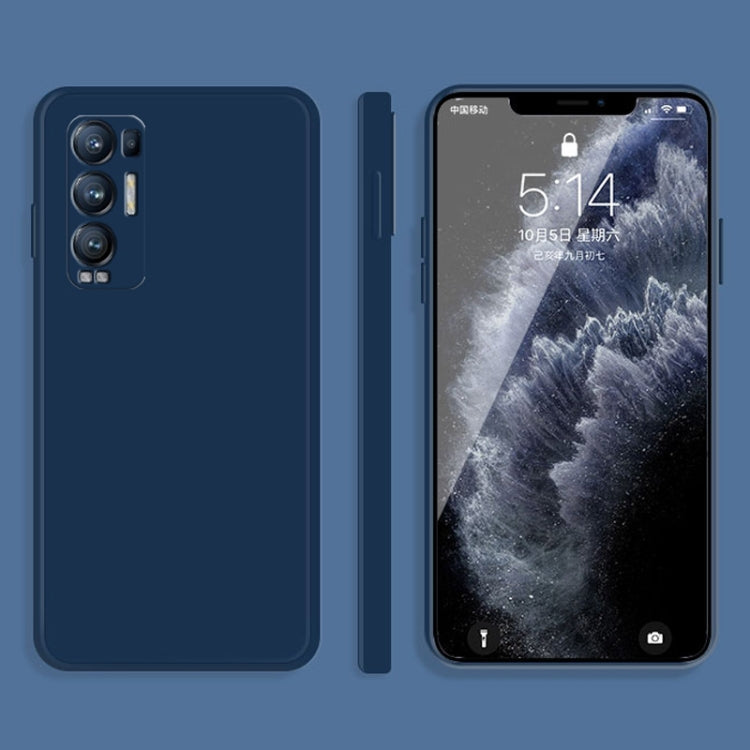 Solid Color Imitation Liquid Silicone Straight Edge Dropproof Full Coverage Protective Case, For OPPO Reno3 Pro, For OPPO Reno4 Pro, For OPPO Reno5 Pro, For OPPO Reno5 Pro+