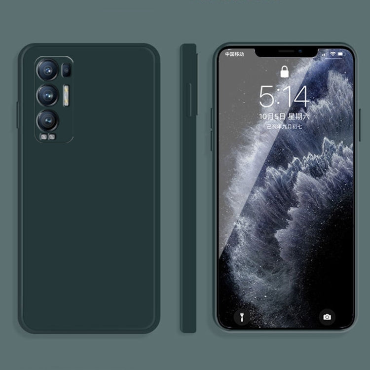Solid Color Imitation Liquid Silicone Straight Edge Dropproof Full Coverage Protective Case, For OPPO Reno3 Pro, For OPPO Reno4 Pro, For OPPO Reno5 Pro, For OPPO Reno5 Pro+