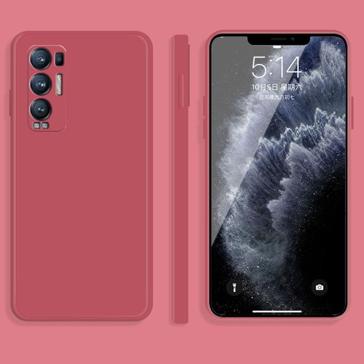 Solid Color Imitation Liquid Silicone Straight Edge Dropproof Full Coverage Protective Case, For OPPO Reno3 Pro, For OPPO Reno4 Pro, For OPPO Reno5 Pro, For OPPO Reno5 Pro+