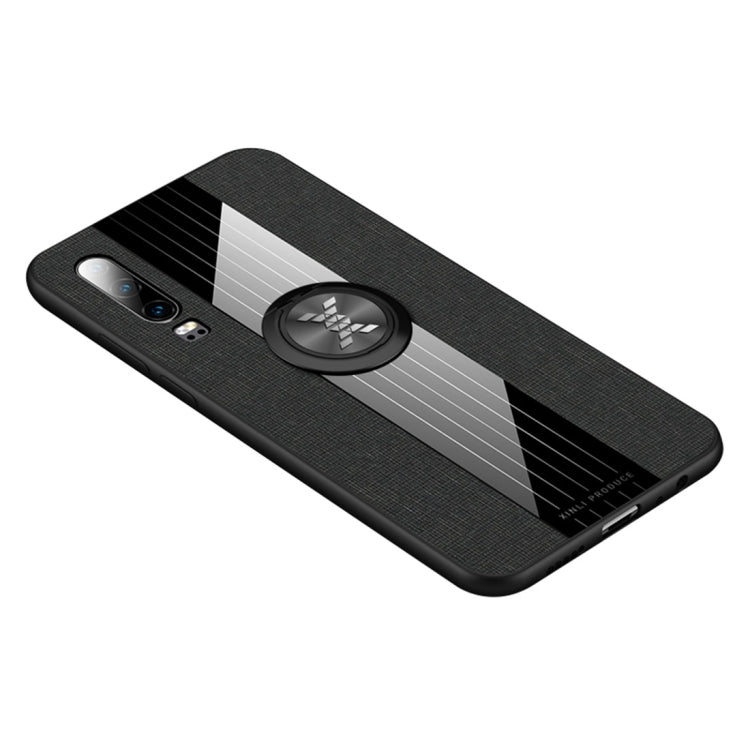 XINLI Stitching Cloth Textue Shockproof TPU Protective Case with Ring Holder, For Huawei P30, For Huawei P30 Lite, For Huawei P30 Pro