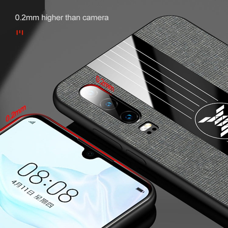XINLI Stitching Cloth Textue Shockproof TPU Protective Case with Ring Holder, For Huawei P30, For Huawei P30 Lite, For Huawei P30 Pro