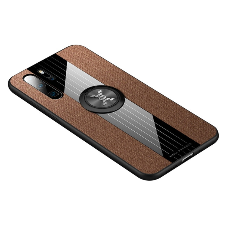 XINLI Stitching Cloth Textue Shockproof TPU Protective Case with Ring Holder, For Huawei P30, For Huawei P30 Lite, For Huawei P30 Pro