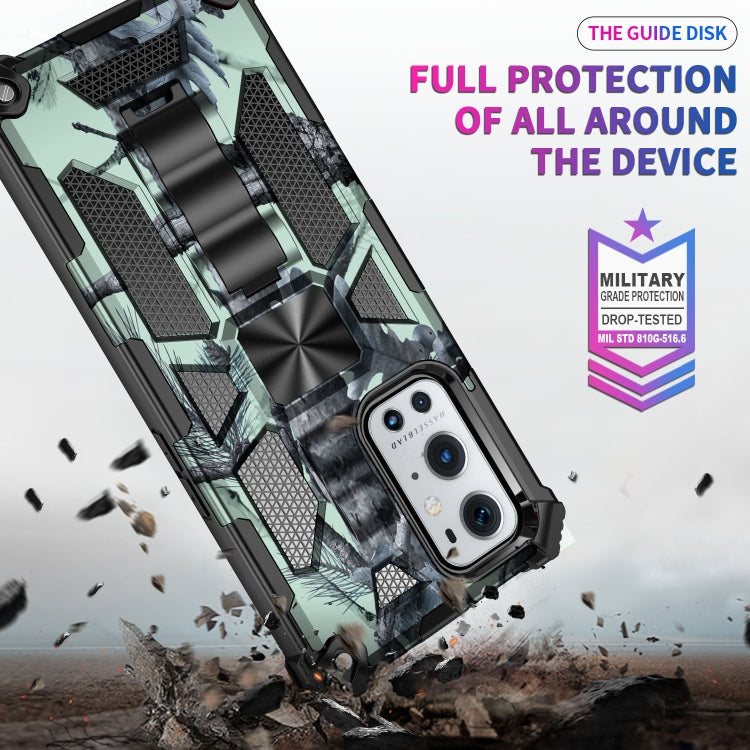 Camouflage Armor Shockproof TPU + PC Magnetic Protective Case with Holder, For OPPO A74 / A93 5G, For Samsung Galaxy A42
