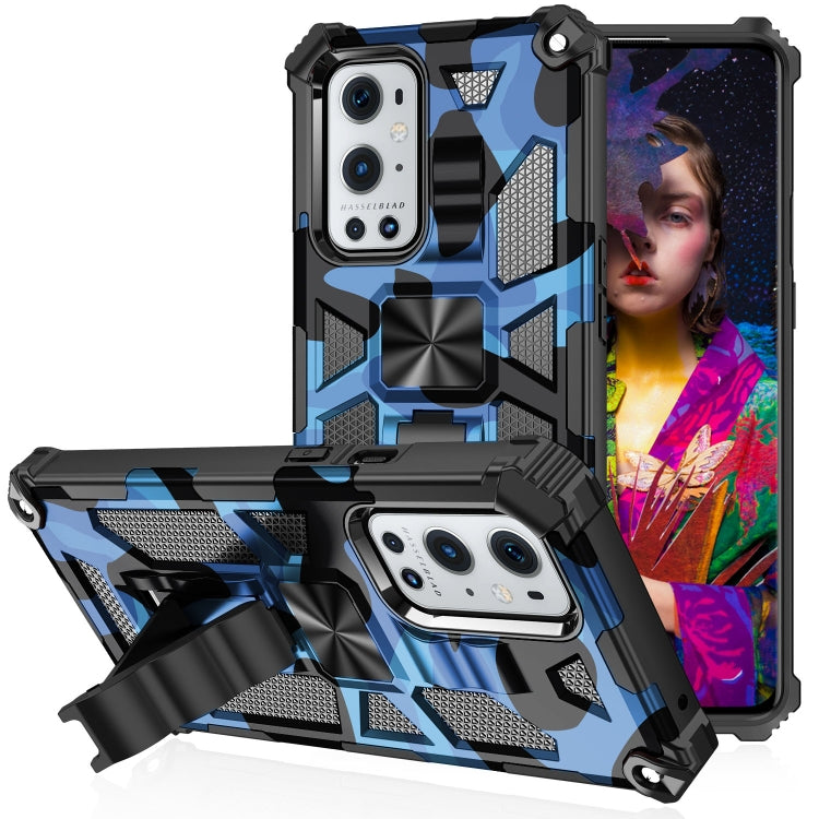 Camouflage Armor Shockproof TPU + PC Magnetic Protective Case with Holder, For OPPO A74 / A93 5G, For Samsung Galaxy A42