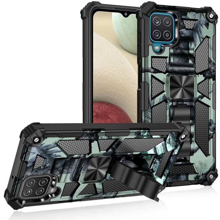 Camouflage Armor Shockproof TPU + PC Magnetic Protective Case with Holder, For OPPO A74 / A93 5G, For Samsung Galaxy A42