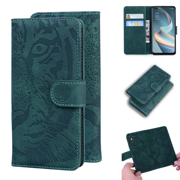 Tiger Embossing Pattern Horizontal Flip Leather Case with Holder & Card Slots & Wallet, For OPPO A15 / A15S, For OPPO A55 5G / A54 4G, For OPPO Realme V11 5G, For OPPO A74 4G / F19 4G, For OPPO A92S / Reno4 Z 5G, For OPPO A94 4G / F19 Pro��������������...
