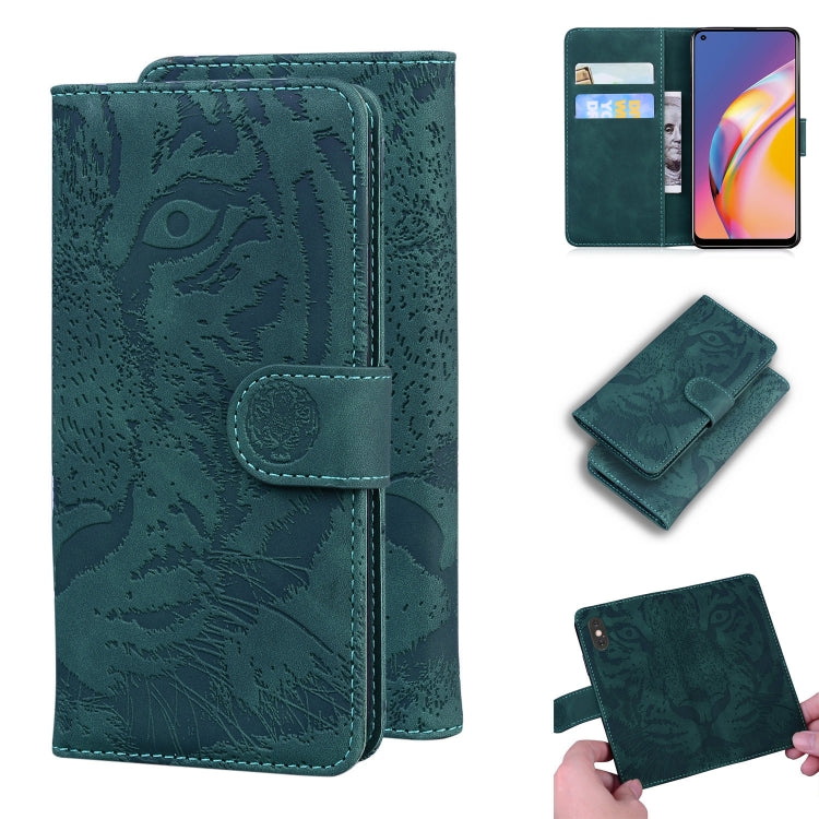 Tiger Embossing Pattern Horizontal Flip Leather Case with Holder & Card Slots & Wallet, For OPPO A15 / A15S, For OPPO A55 5G / A54 4G, For OPPO Realme V11 5G, For OPPO A74 4G / F19 4G, For OPPO A92S / Reno4 Z 5G, For OPPO A94 4G / F19 Pro��������������...